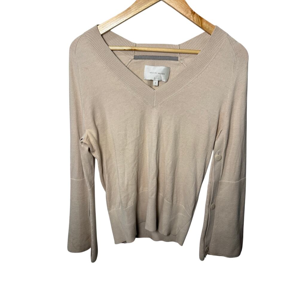 Brochu Walker Organic Cotton Tan Neutral Sweater Small